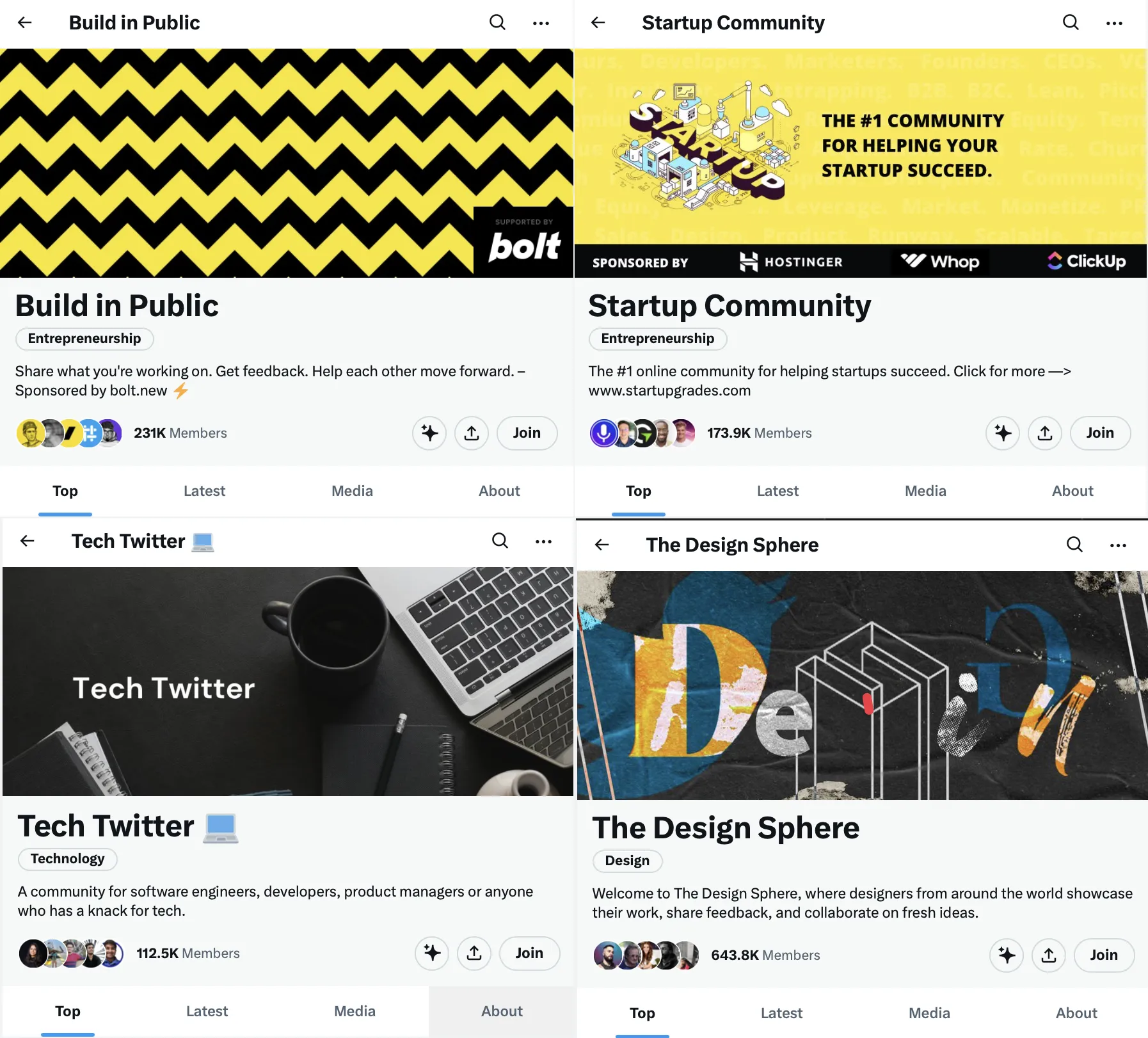 X Communities for growth